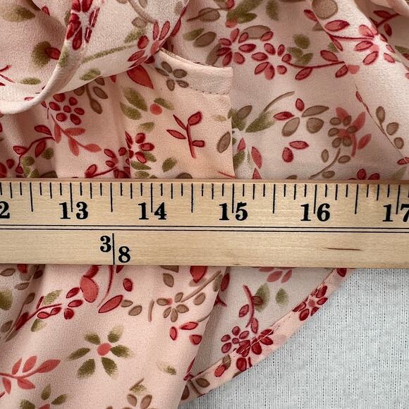 FOR LOVE AND LEMONS Aurora Mini Dress Womens Small Pink Floral Print Ruffle - Picture 15 of 16